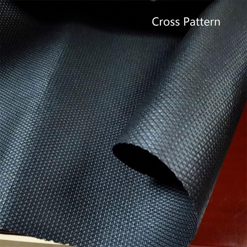 Fourniture de tissu non-tissé en polypropylène design croisé noir Henghua 50GSM 80GSM 100GSM Pp Spunbond