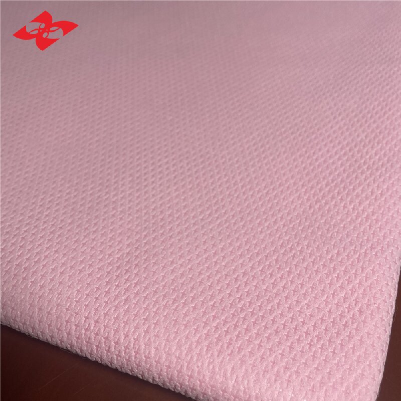 Fourniture de tissu non tissé en polypropylène filé avec design croisé coloré 65GSM