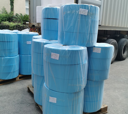 Tissu non tissé en polypropylène spunbond bleu 25 g/m² pour masque médical